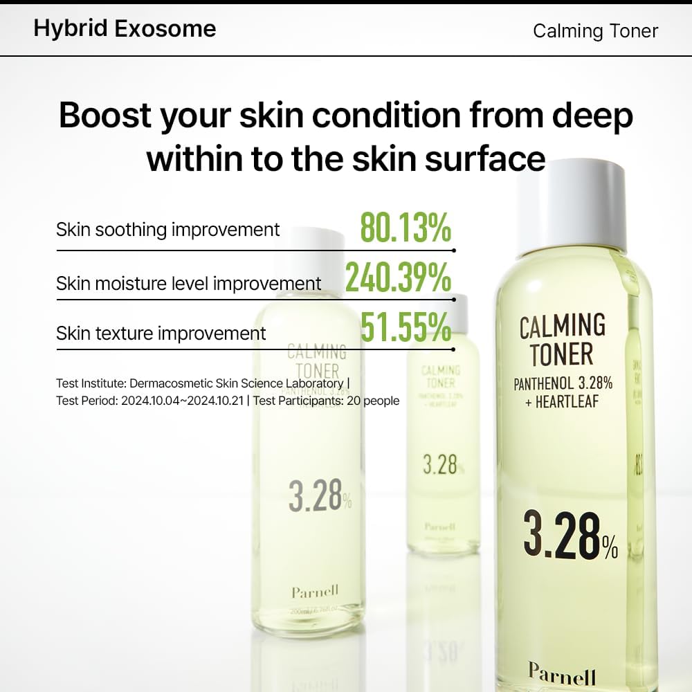 Parnell Panthenol 3.28% | 200ml / 6.76 fl.oz. | Heartleaf Calming Toner 200ml, Soothing Hydrating Toner, Korea Skin Care, Korea Beauty