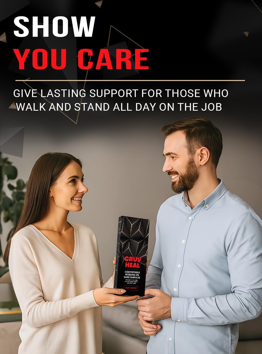 2 Pairs of Work Pro Comfort Insoles - Foot Pain Relief - Cushioning and Shock Absorption - Work Boot Insoles for Men Women - Non-Slip Anti Fatigue Inserts (XL, 2-Pairs-Black)