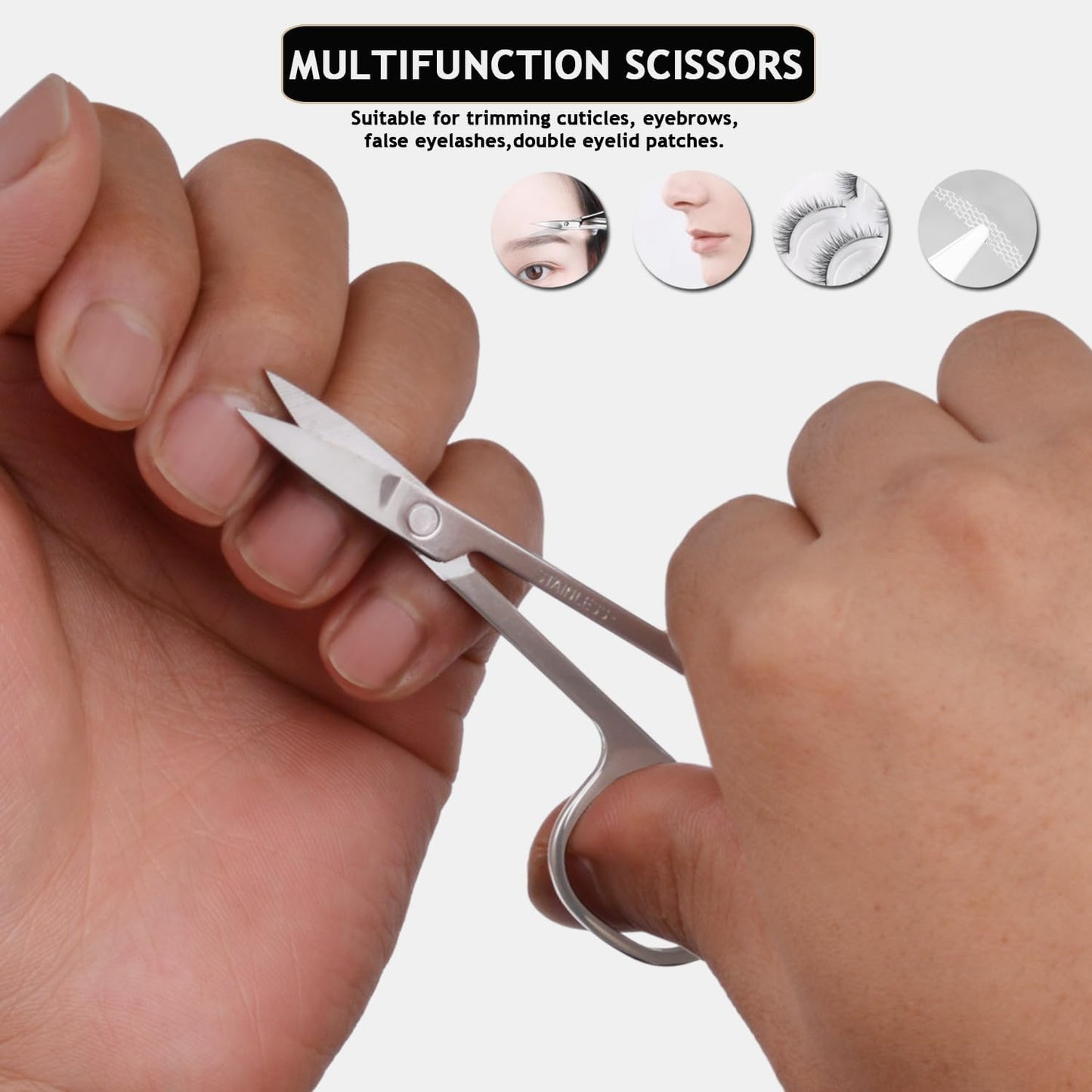 6 Sets Pack Travel Manicure Set Professional Nail Clipper Kit-5 Pieces Stainless Steel Manicure Kit, Women Men Grooming kit With Nail Care Tools Beauty Scissors Tweezers (Silver Pink)