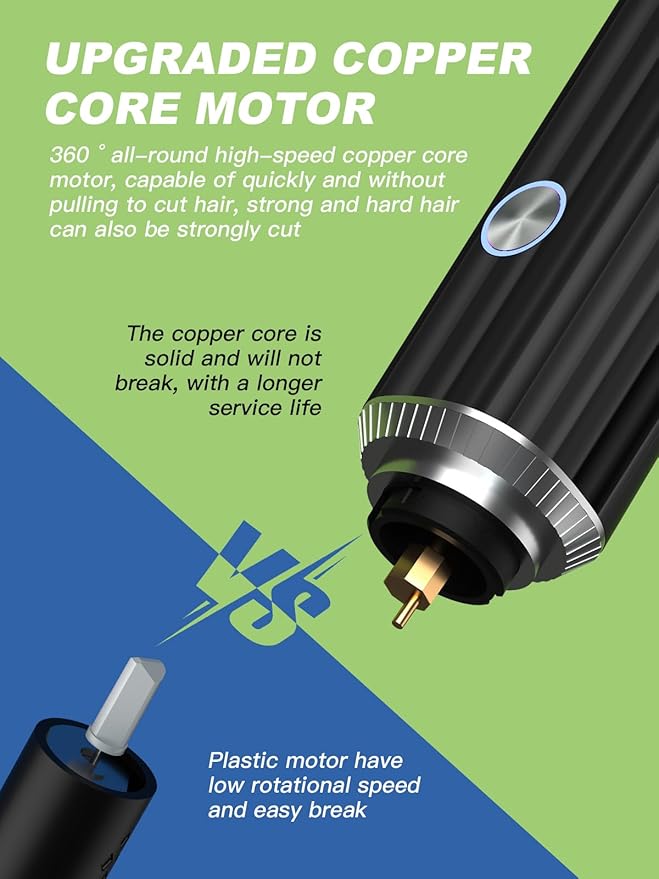 LED Display Ear and Nose Hair Trimmer Clipper for Men Women,2025 Rechargeable 2 in 1 Professional Painless Eyebrow & Facial Hair Trimmer with Powerful Motor and Dual-Edge Blades Easy Cleansing