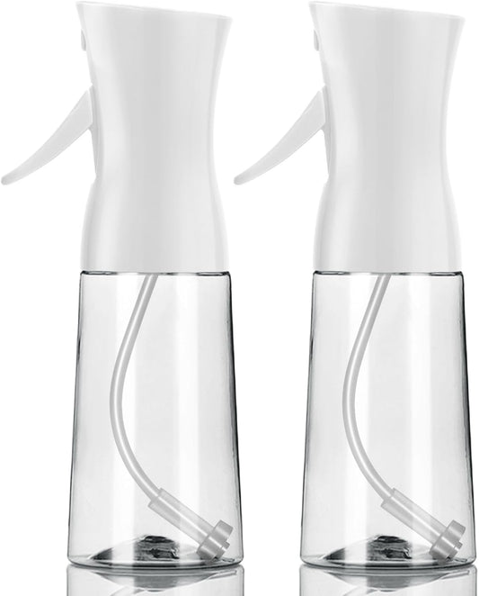 Continuous Spray Bottle,Hair Spray Bottle,Plants Water Spray Mist Bottle,Ultra-Fine Spray Bottle for Hair,Skincare, Plant Care, Pet Grooming, Cleaning,2 Pcs (6.8 oz White)