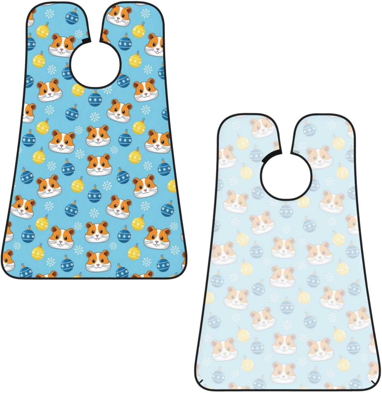 Adjustable Beard Catcher Apron, Guinea Pig Snowflakes Christmas Shave Bib, Non-Stick Waterproof Grooming Bib, Shaving Essential for Men Dad Christmas