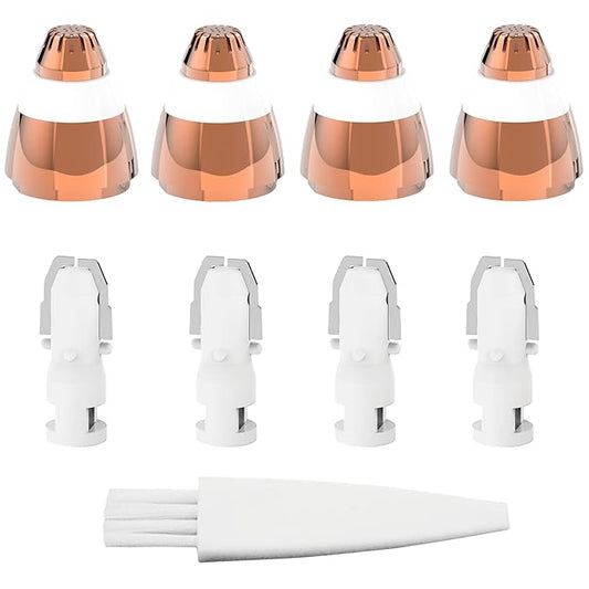 Eyebrow Hair Remover Replacement Heads for Finishing Touch Flawless Facial Hair Remover,Painless Replacement Blades for Flawless Brows Hair Removal,with Cleaning Brush,As Seen On Tv(4 Count).