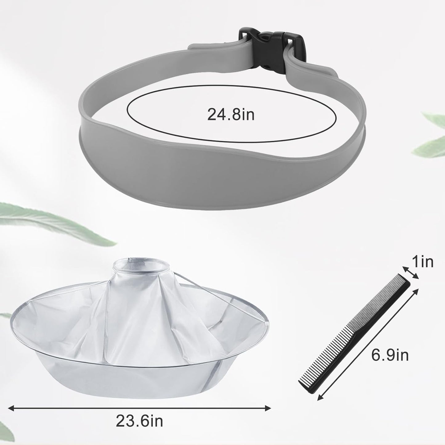 Fade Haircut Guide for Men, Self Haircut Kit for Men, Include Hair Cutting Guide & Cape Umbrella & Comb, Neckline Shaving Templat, DIY Hair Cutting Accessories Tools for Home (Grey)