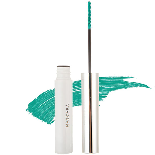 Waterproof Mascara for Eyes White Black Brown Purple Long-lasting colored Mascara Eye Makeup Fast-Dry (Light Green, 0.17 Fl Oz)