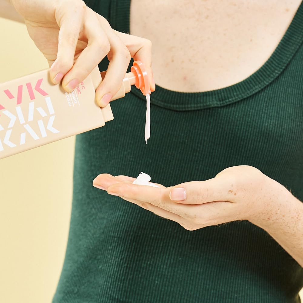 IYKYK By Makari Vitamin C + Turmeric Body Toning Cream, Lightweight Firming Body Lotion for Women, Reduces Appearance of Dark Spots for Radiant Skin, Vegan Moisturizer, No Fragrance, Paraben & Sulfate