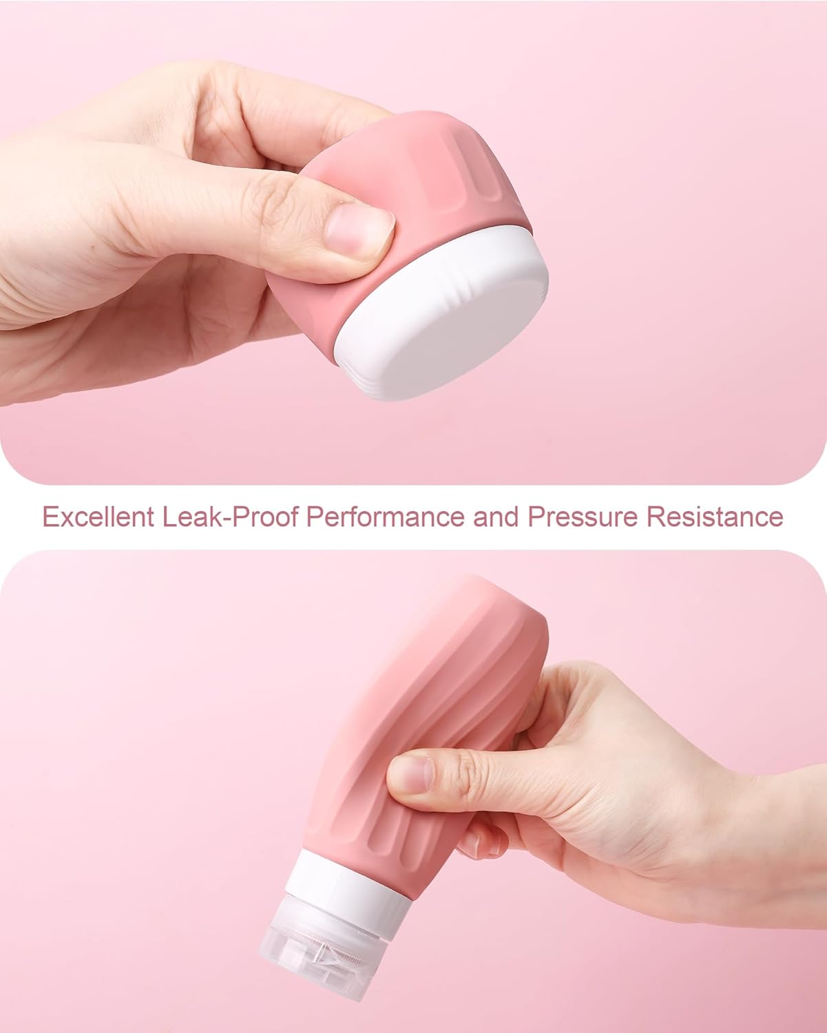 Travel Bottles for Toiletries 8 Pack, Travel Size Toiletries, Tsa Approved Travel Size Containers 3oz, with Travel Essentials Clear Bag, Leak Proof Silicone Squeezable Creams Jars