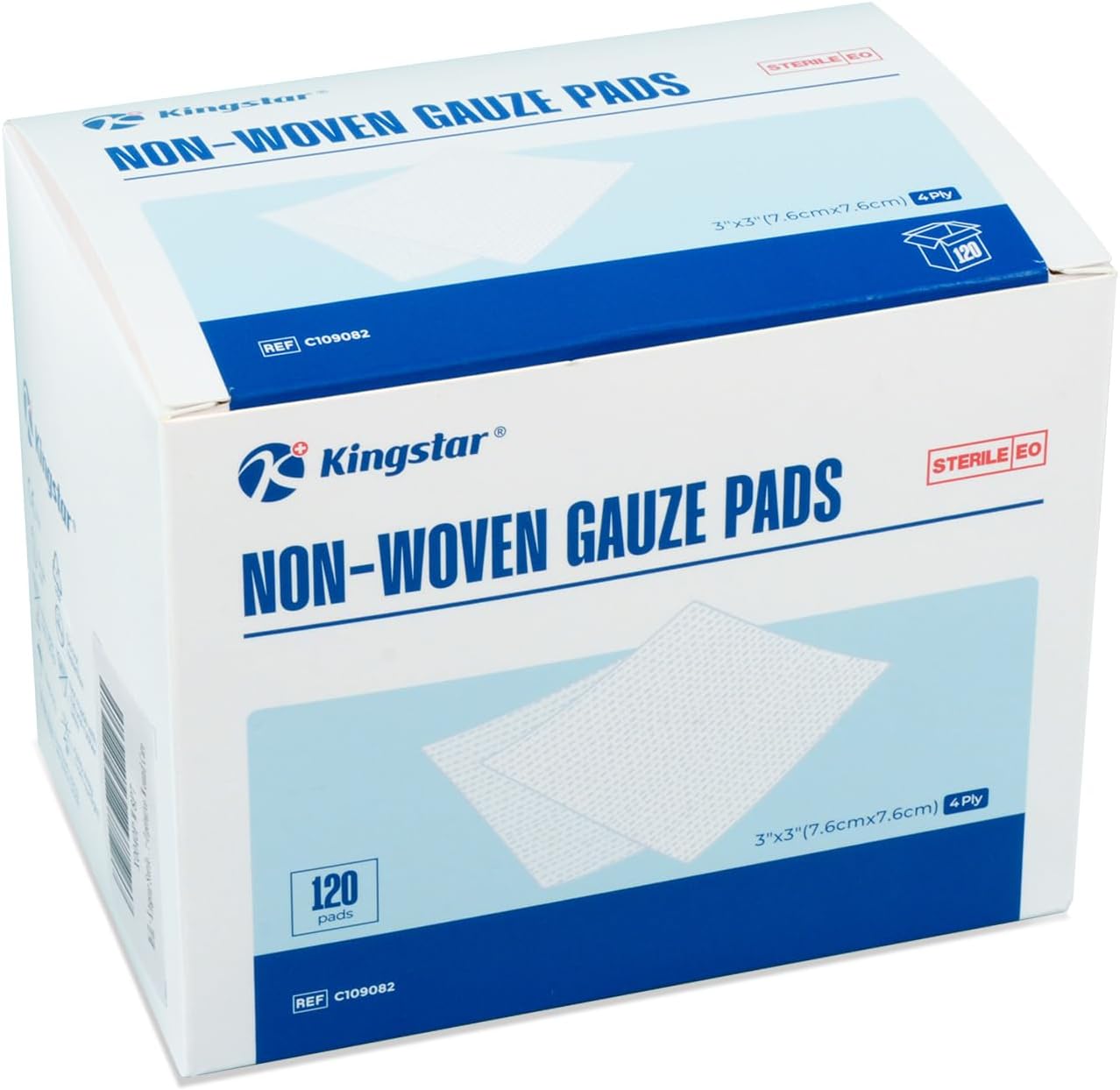 Sterile Nonwoven Gauze Pads, 3"x 3" Wound Dressing, 60 Packs - 120 Pieces Superior Soft Sponge Pads, Higher Absorbent Gauze Compresses for Trauma or Post-Operative Wound Care