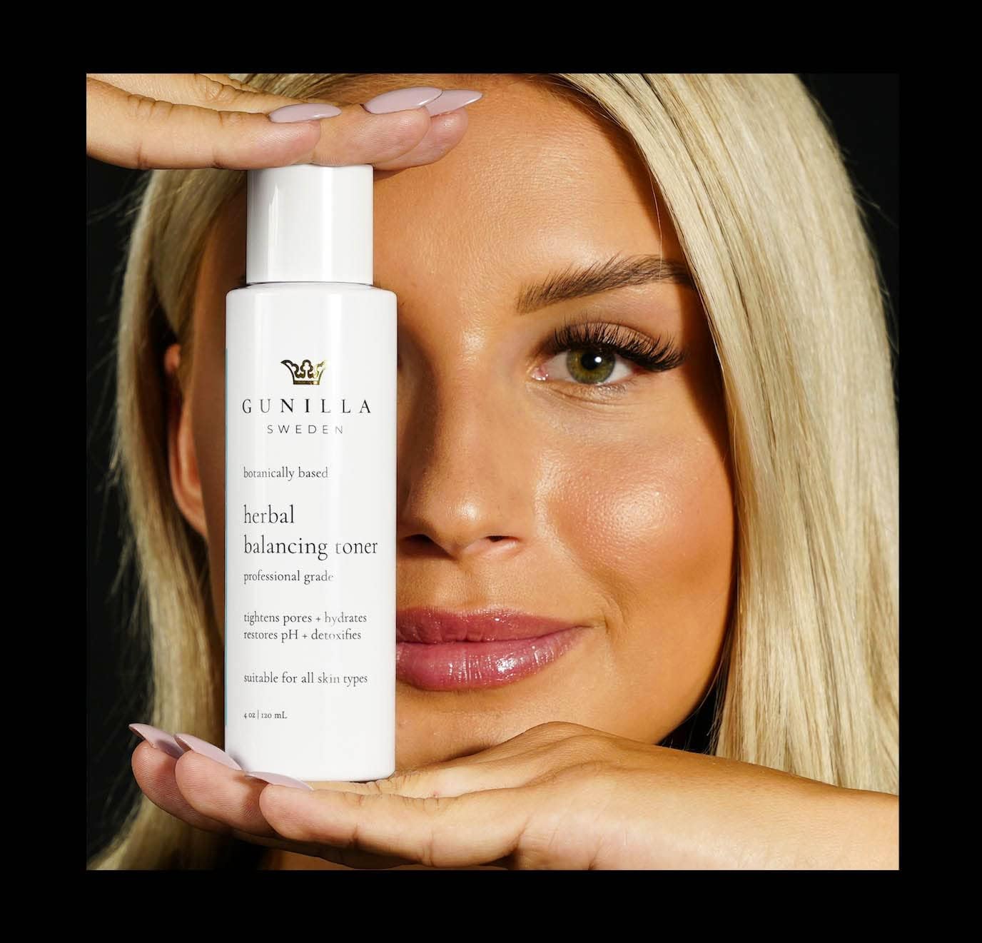 Gunilla Toner Herbal Skin Anti-Aging, Vegan, Soothing, Plant-Based, Antioxidant-Rich, Hydrating, Helps Soften Skin, Natural, Made in USA - 4 oz