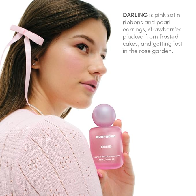 Evereden Fragrance Hair and Body Mist - Darling: Clean and Vegan Collectible Hair and Body Spray for Teen Girls - Amplify Your Self-Expression with Iconic Scents in Mesmerizing Mist Dispensers