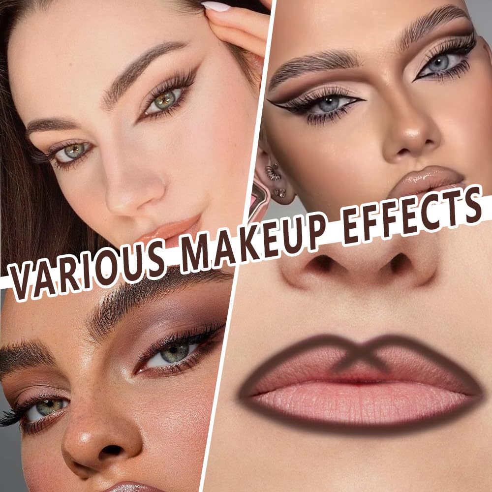 evpct Brown Eyeliner Pencils for Eyes, Brown Colored Eye Liner Pencil Pen Makeup Waterproof Smudge Proof, Colored Gel Waterline Eyeliner Liquid, Face Eye Paint Stick Lipstick Halloween Makeup 11
