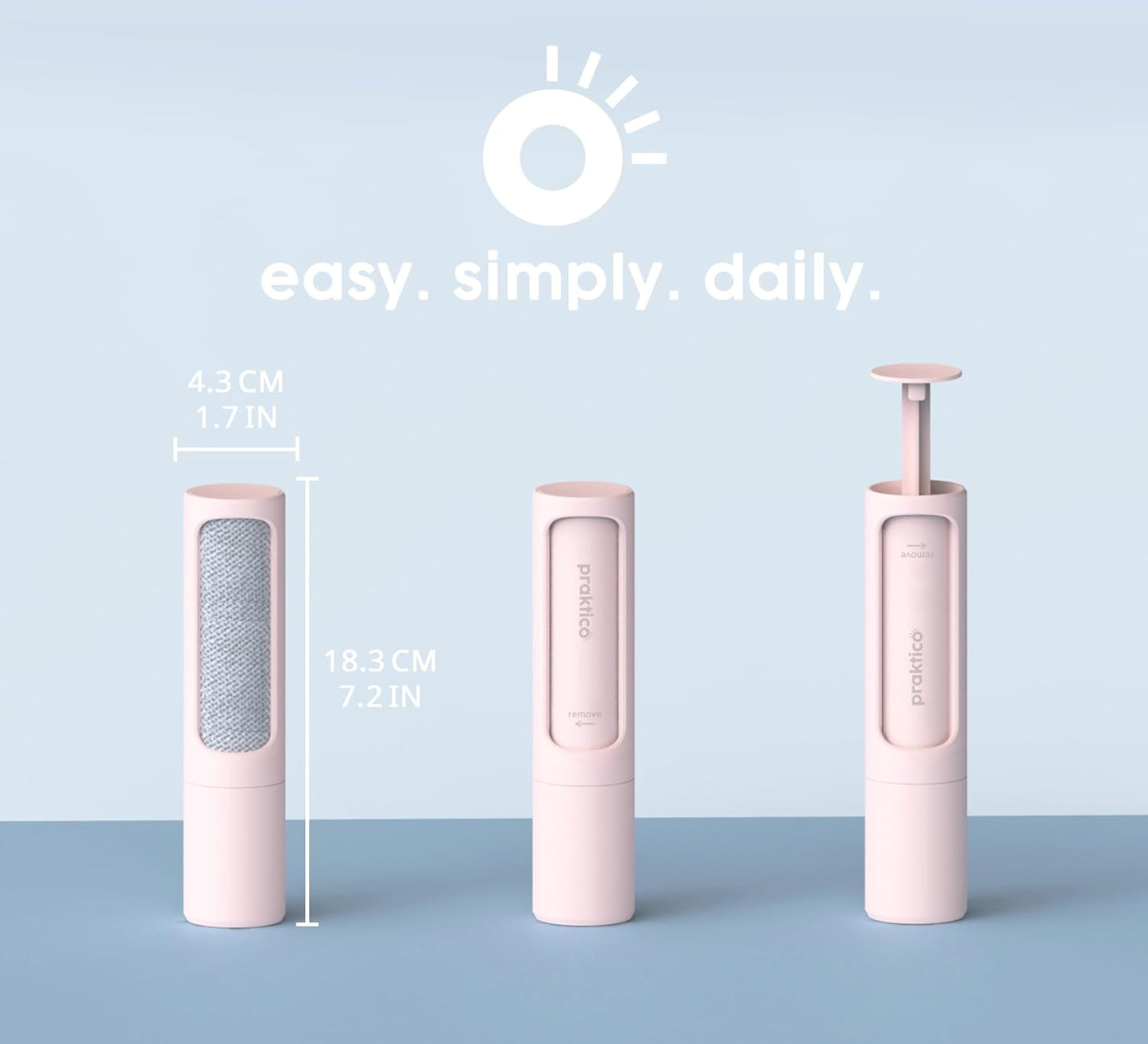 Reusable Lint Roller – Portable & Compact Pet Hair Remover for Clothes, Furniture & Car | Eco-Friendly, Washable & Durable (Pink)