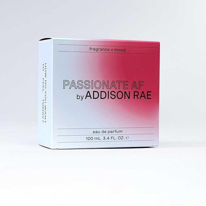 Addison Rae Fragrance Passionate - Luxury Perfume for Women - Fruity Floral Vanilla Scent - Eau De Parfum - Notes of Lychee, Jasmine - Long Lasting Vegan Travel Cologne -Gift for Her - 3.4oz EDP Spray