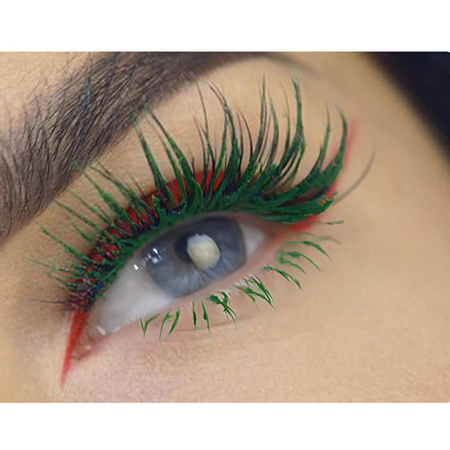 Waterproof Mascara for Eyes White Black Brown Purple Long-lasting colored Mascara Eye Makeup Fast-Dry (Green, 0.17 Fl Oz)