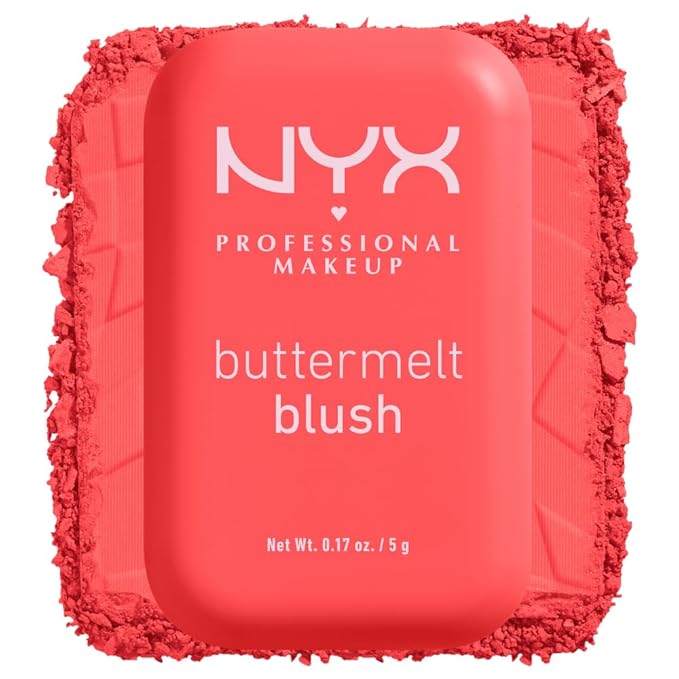 NYX PROFESSIONAL MAKEUP Buttermelt Powder Blush, Fade and Transfer-Resistant Blush, Up to 12HR Make Up Wear, Vegan Formula - Had Butta