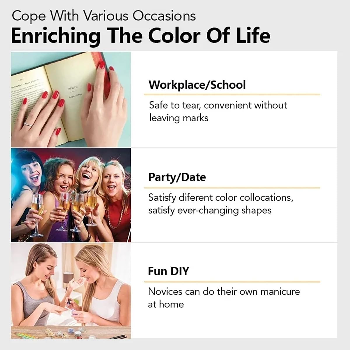 Semi Cured Gel Nail Stickers Decals 16Pcs Solid Color Nail Strips Self-Adhesive Desing Supply White Real Gel Polish Strips for Women DIY Waterproof Manicure Kit Party Nails Decoration 1 Sheets