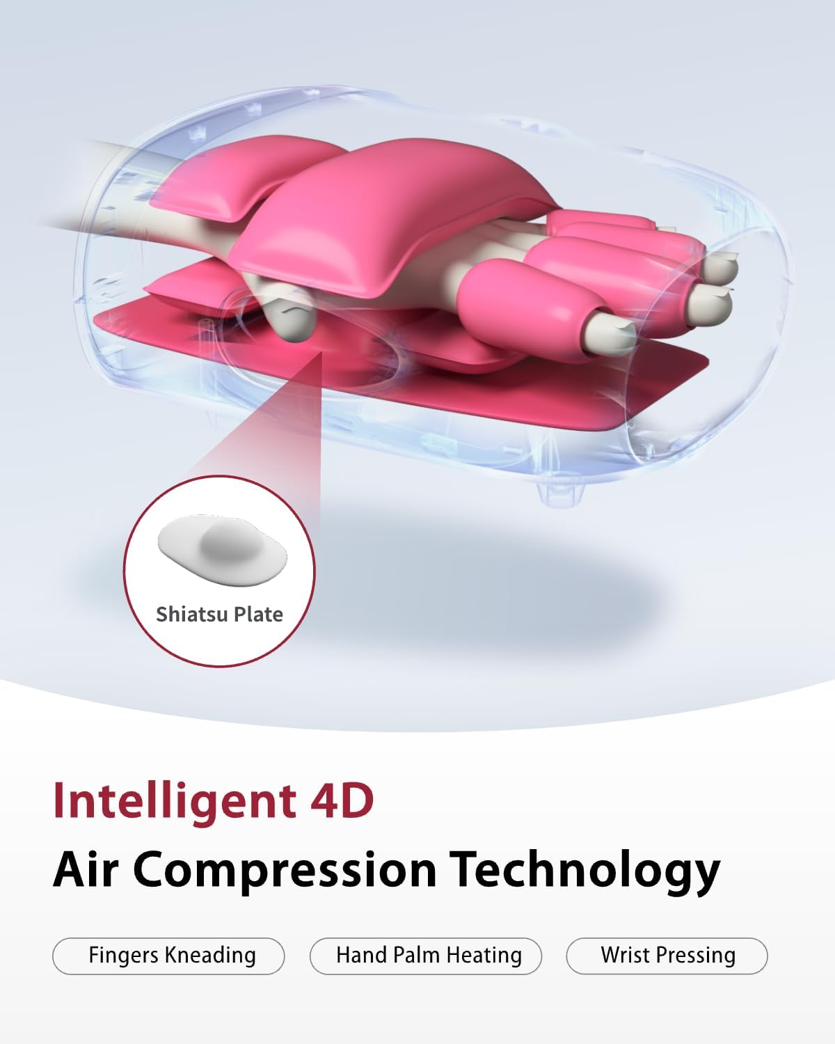 CINCOM Hand Massager with Heat and Compression, Finger and Palm Massage Machine for Pain Relief, Arthritis and Improved Circulation, Gifts for Women (Crow)