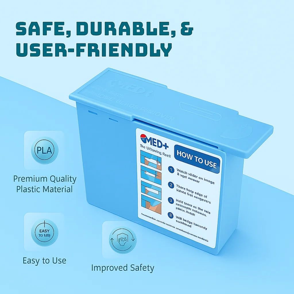 Scalpel Blade Remover, Handheld Disposable Sharps Container, Blade Disposal for Dermaplaning Razor Blade Remover Box Dermaplane Blade Remover Box