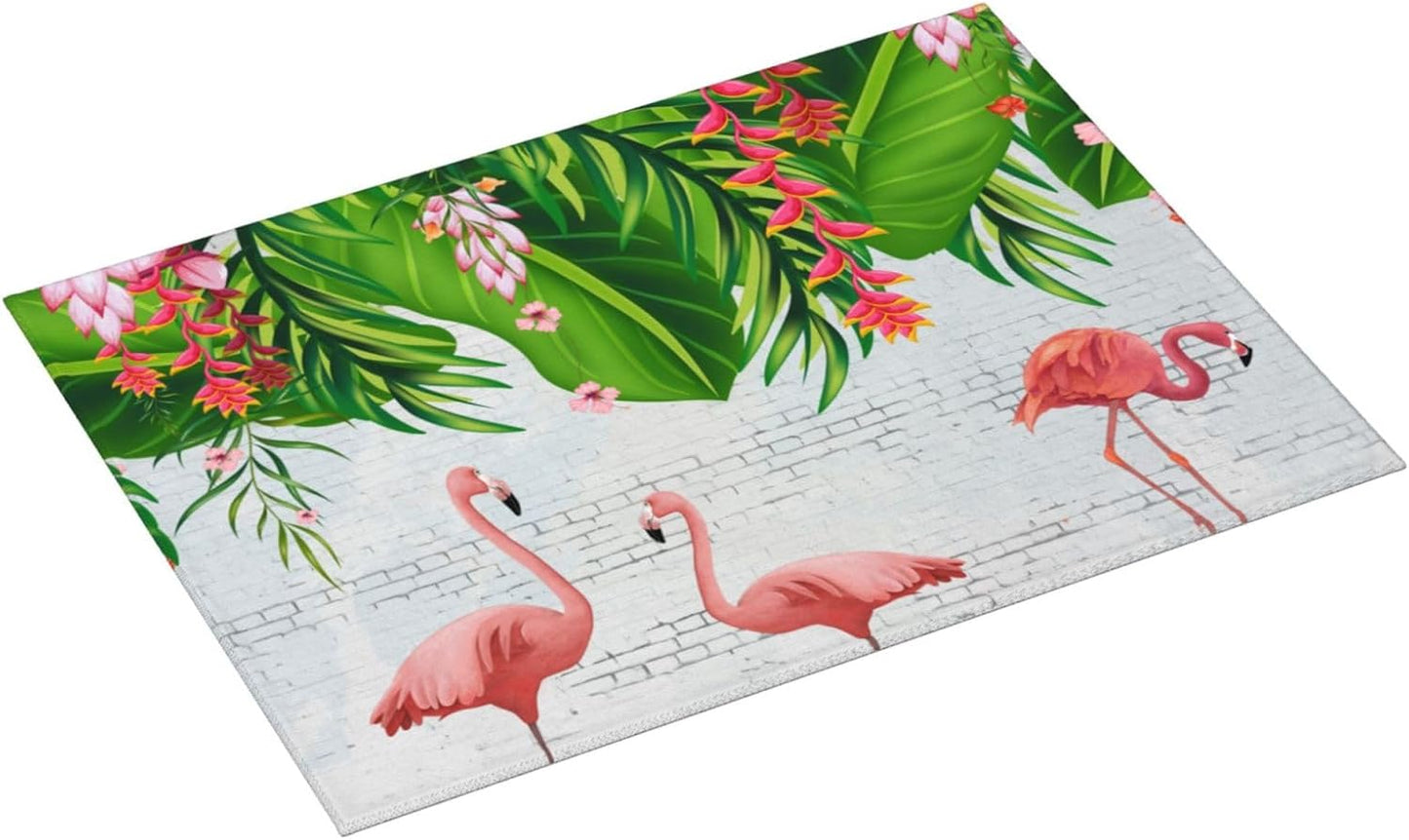 Flamingo Dish Drying Mat For Kitchen Counter Absorbent Large Kitchen Fast Dry Pad Reusable Washable Protector Rack Large Mat 18 X 24