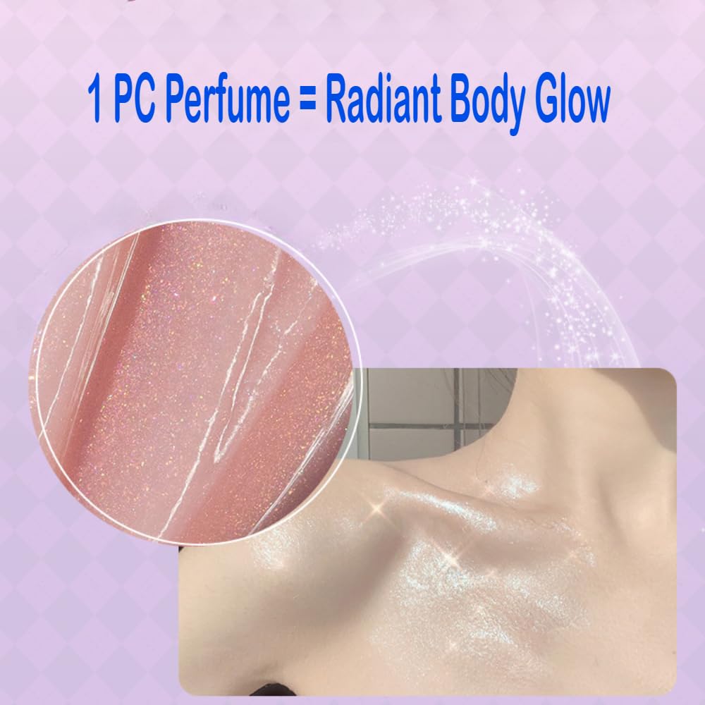 Mini Ice Cube Cooling Solid Perfume Balm - Refreshing Fruity Scent with Shimmer Highlighter, Long-Lasting Fragrance & Odor Neutralizer for Women (Portable Skin Glow) (Coastal Lemon Mist)