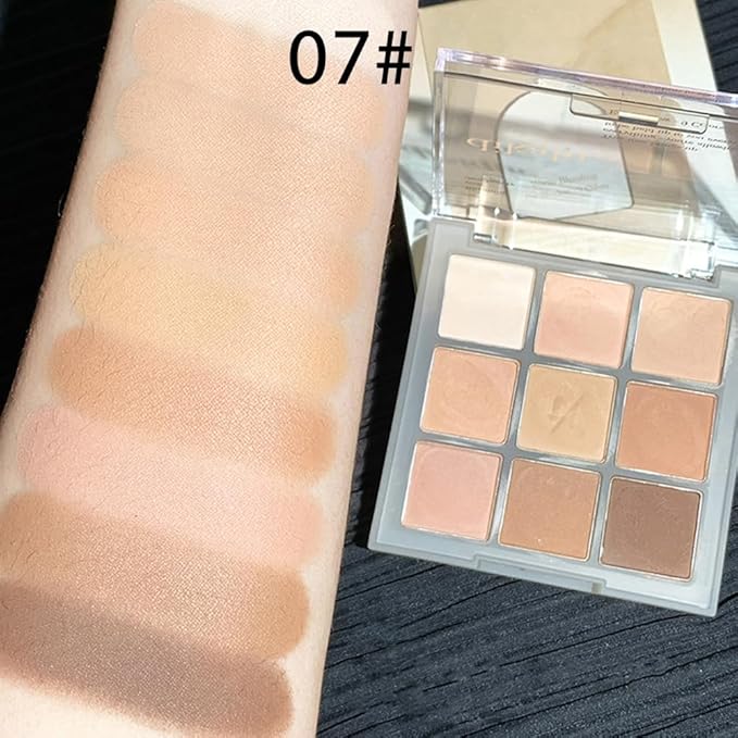 Eyeshadow Palette Makeup- 9 Colors Naked Eyeshadow Palette Matte NUDE Korean Natural Eye Shadow palettes Highly Pigmented Naturing-Looking Long Lasting (07#)