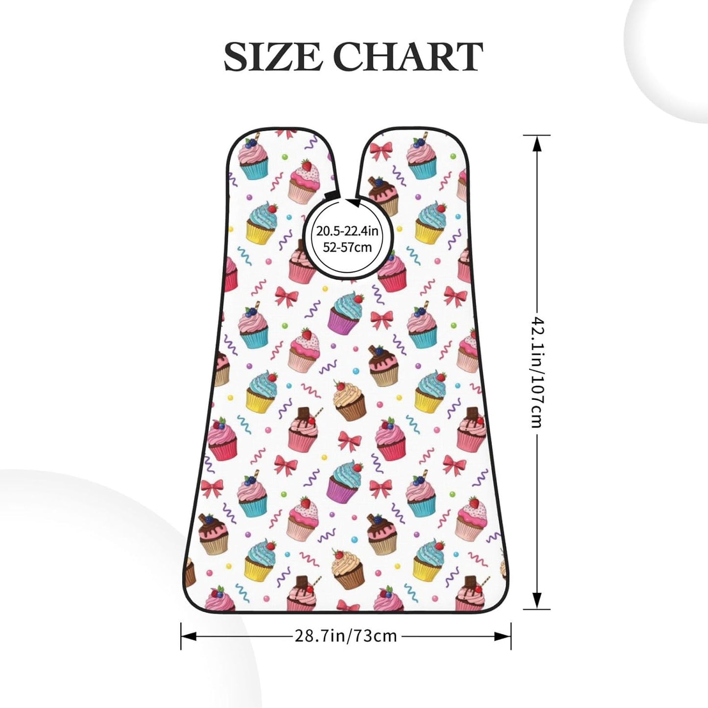 Waterproof Beard Trimming Bib, Non-Stick Hair Catcher for Men Shaving, Grooming Apron for Husband Dad, Sunmmer Colorful Ice Cream Cake Shave Bib