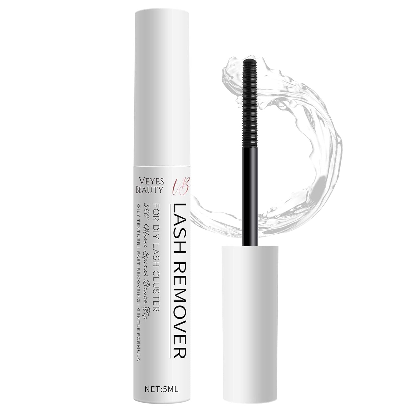 VEYESBEAUTY Cluster Lash Glue Remover 5ML Eyelash Remover for DIY Lash Extensions at home Clear Remover for Self-application Individual Lashes