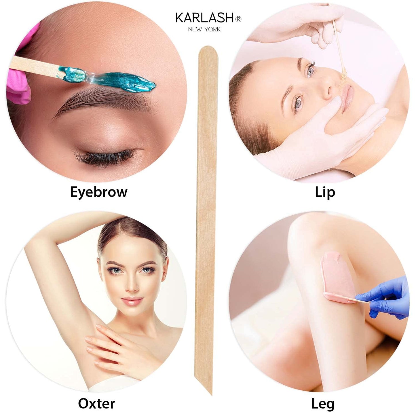 100 Pieces Small Wax Sticks Wood Spatulas Applicator Craft Sticks for Body Hair Eyebrow Lip Nose Removal Slanted/Round (Pack of 100)