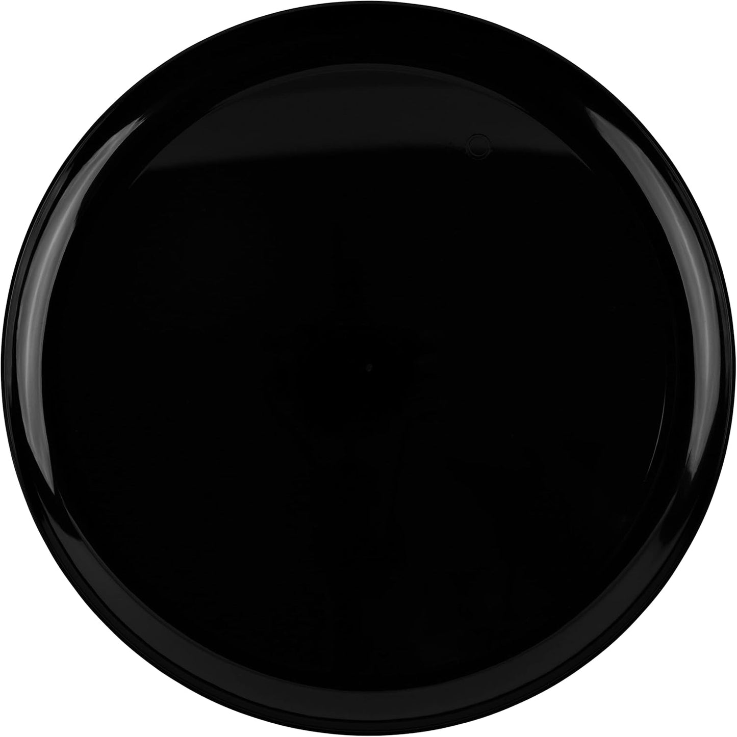 PLASTICPRO [30 Pack 10.6 Plastic Party Plates Edge Collection Black Premium heavyweight Elegant Disposable Tableware Dishes Black