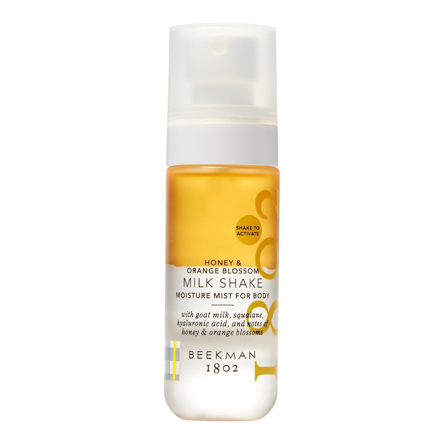 Beekman 1802 Milk Shake Body Mist - Honey & Orange Blossom 2 fl oz - Hyaluronic Acid, Jojoba Oil, Instantly Moisturizes, Hydrates & Softens, Good for Sensitive Skin, Cruelty Free