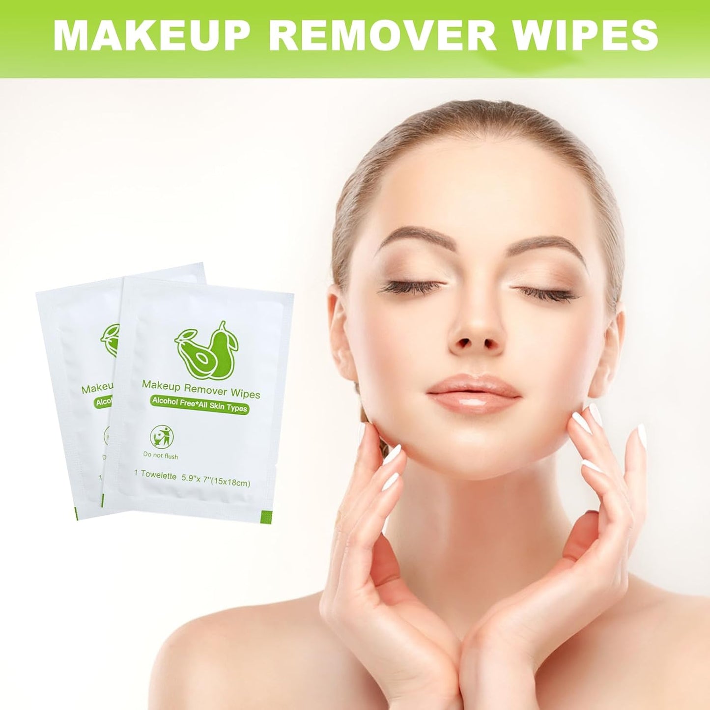Makeup Remover Wipes Bulk Individually Wrapped,Travel Makeup Wipes Individual Makeup Remover Wipes Bulk Gentle Cleansing Makeup Remover Wipes for Face Cleansing Mascara Lipstick Travel Hotel 200