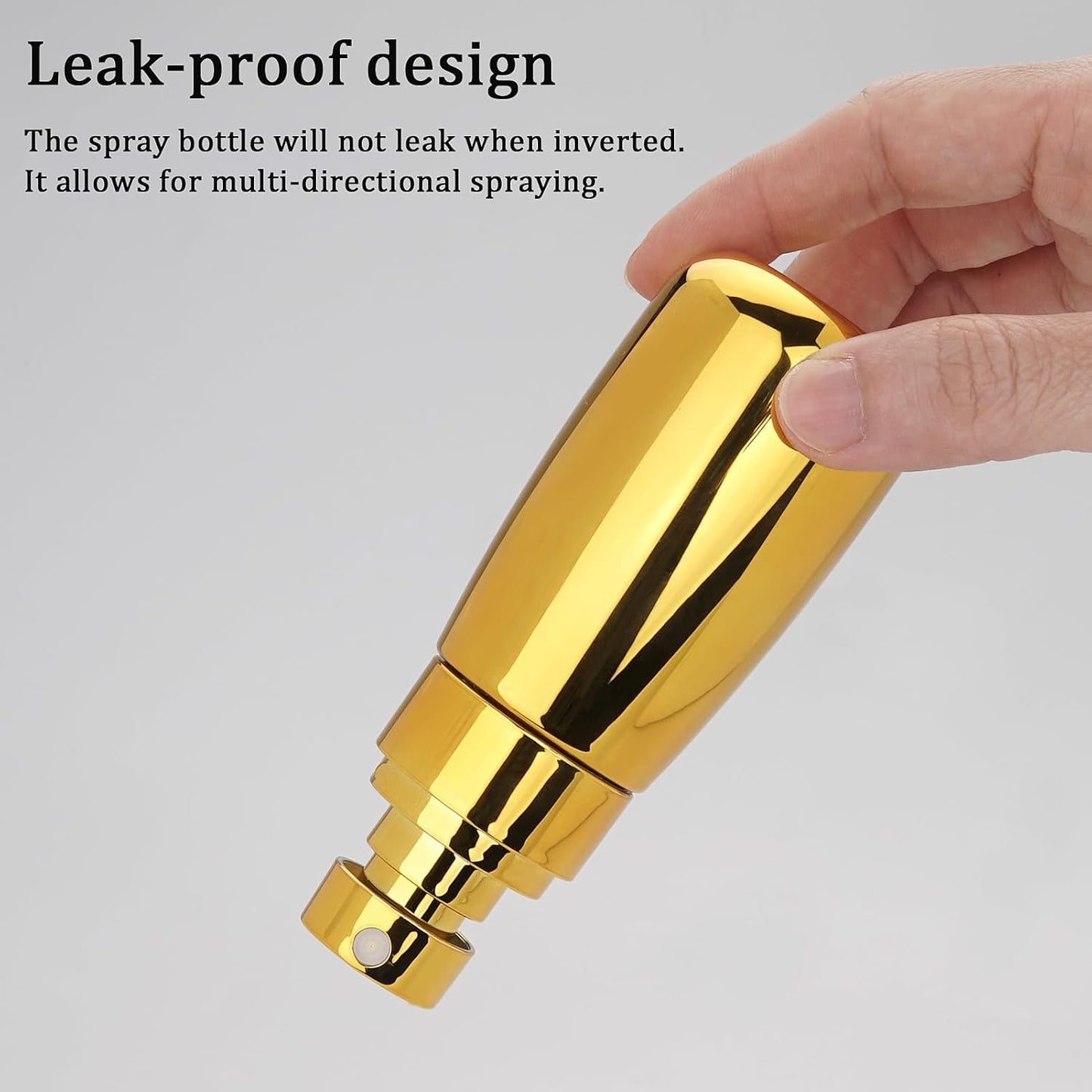 Cosywell Travel Spray Bottle 3 Pack 2oz 60ml Leak Proof TSA Approved Fine Mist Spray Bottle Empty Plastic Refillable Containers for Hair Perfume Toners Rose Water Cosmetics(Gold+Pink+Clear)