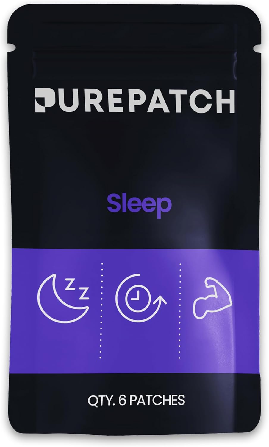 Pure Patch Sleep Patch – Plant-Based Vegan Topical Patch – Magnesium Glycinate – GABA – L-Theanine – Apigenin – Non-Ingestible – Water-Resistant – Gentle on Skin – Gluten Free – Made in USA –6 Patches