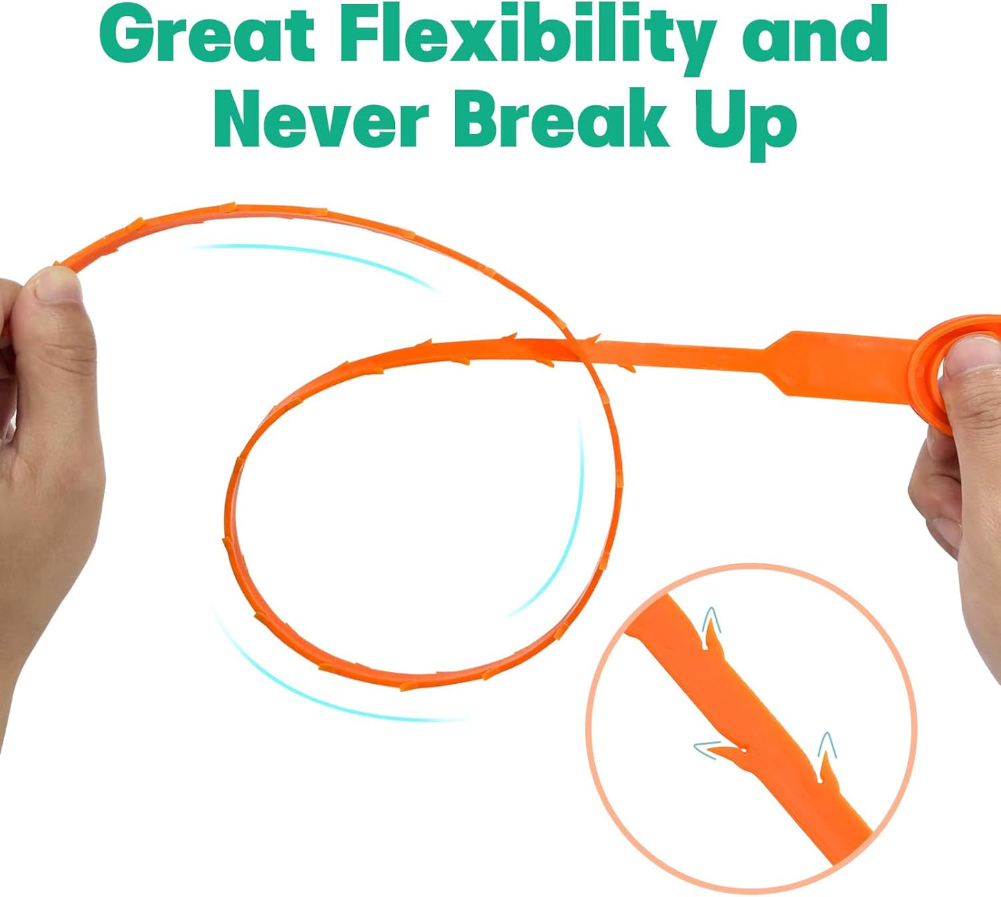 Drain Snake Hair Drain Clog Remover - 6 Pack Shower Snake Sink Unclogger Tool with Exquisite Packaging (Orange)