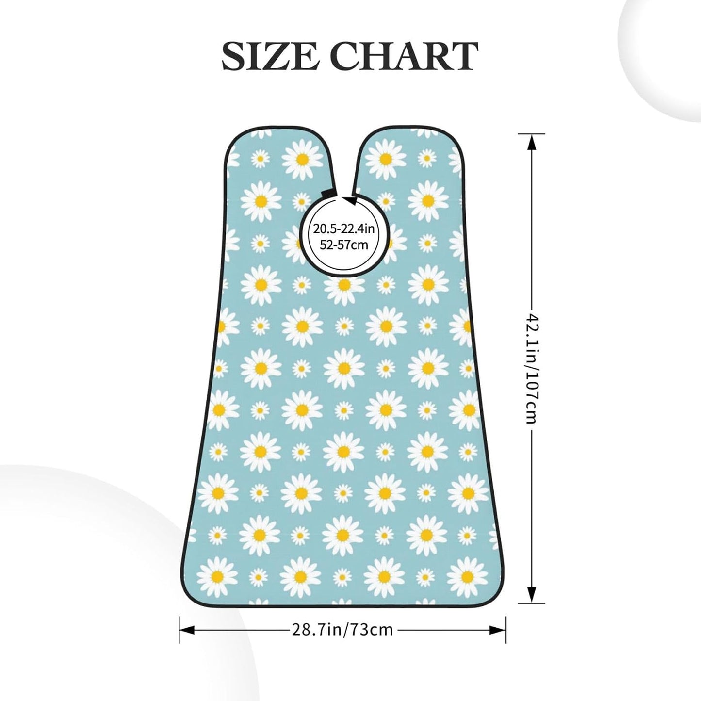 Beard Hair Catcher Bib, Waterproof Non-Stick Grooming Apron for Shaving Trimming, Perfect for Men Dad, Floral Daisy Flowers Purple Shave Bib