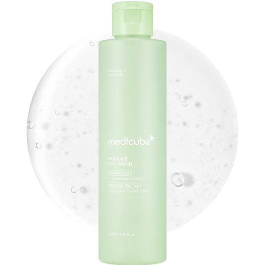 Medicube Exosome Cica Toner | Daily Soothing Toner With Exosome Cica, Heartleaf, Tea Tree, 12 Kinds of Cica | Low Irritation, Sebum care Korean Skin Care, for Stressed Skin (210ml / 7.10 fl.oz.)