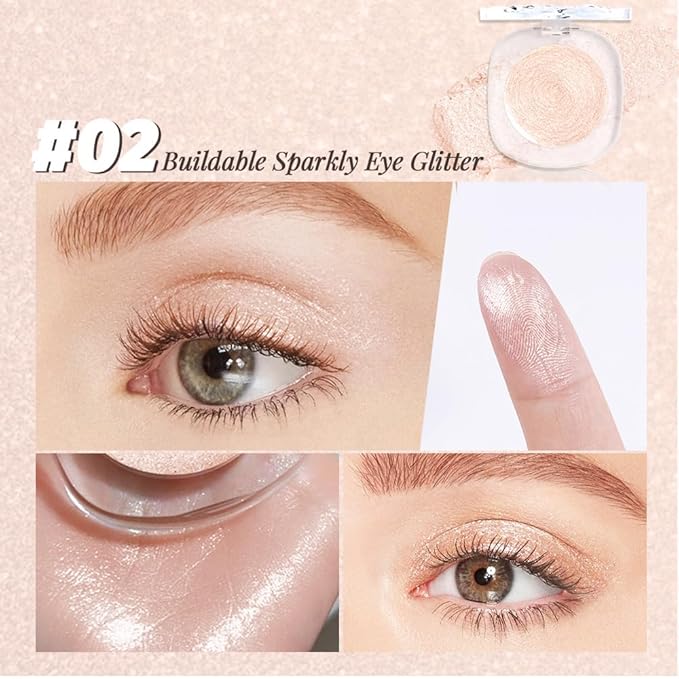 Monochrome Matte Eyeshadow Makeup Palette, Highly Pigmented Champagne Gold Eyeshadow Palette,Shimmer Pressed Powder Eye shadow Makeup,Single Vegan Eye Shadow, Daily Evening Women Girls Eyeshadow Gift