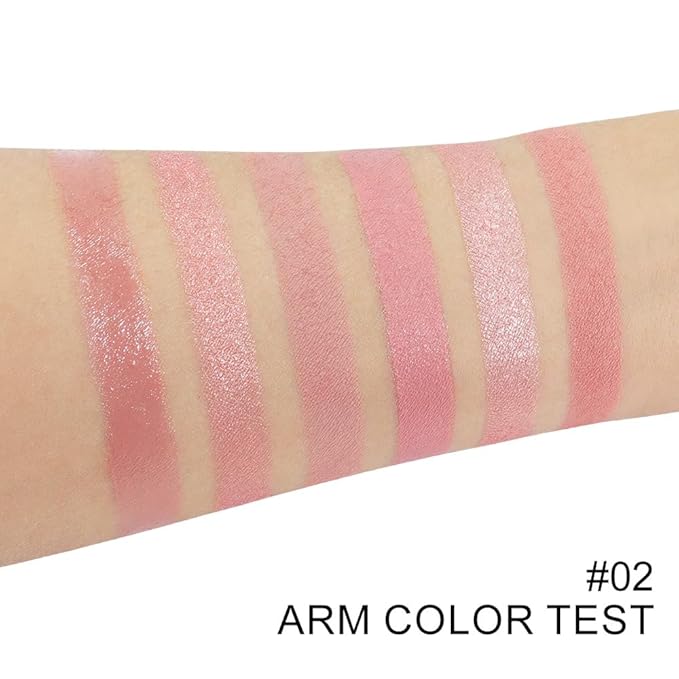 6-in-1 Cream & Powder Makeup Palette – Blush Highlighter & Eyeshadow, Matte & Shimmer Rose Nude Tones, Travel-Friendly Compact for Daily & Travel Use 02