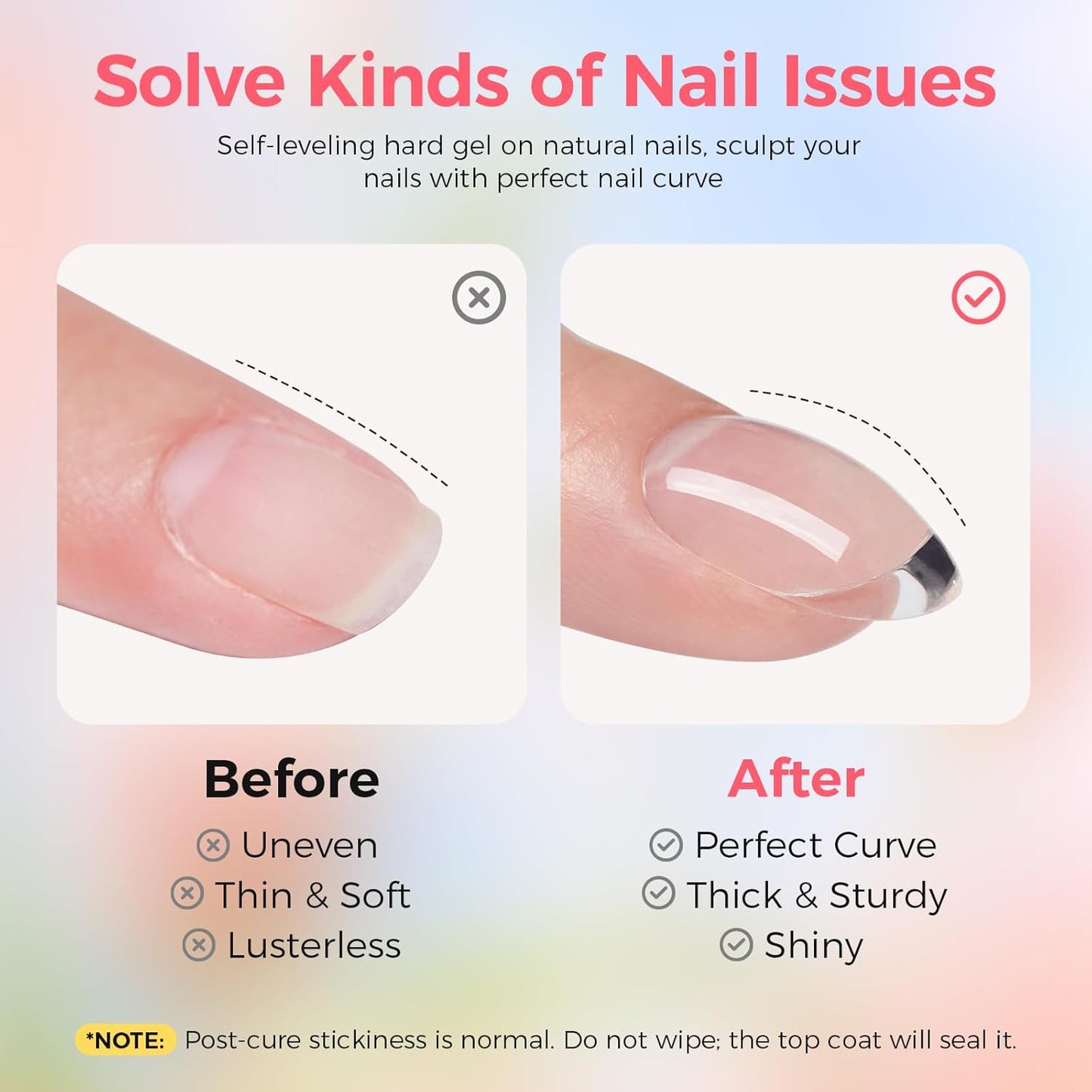 Builder Gel for Nails, 60g Light Pink Hard Gel for Nail Extension with 10 Nail Forms, Strengthener & Thickening, UV LED Lamp Cured Sculpture, Repair Broken Nails, Salon DIY Manicure Kit