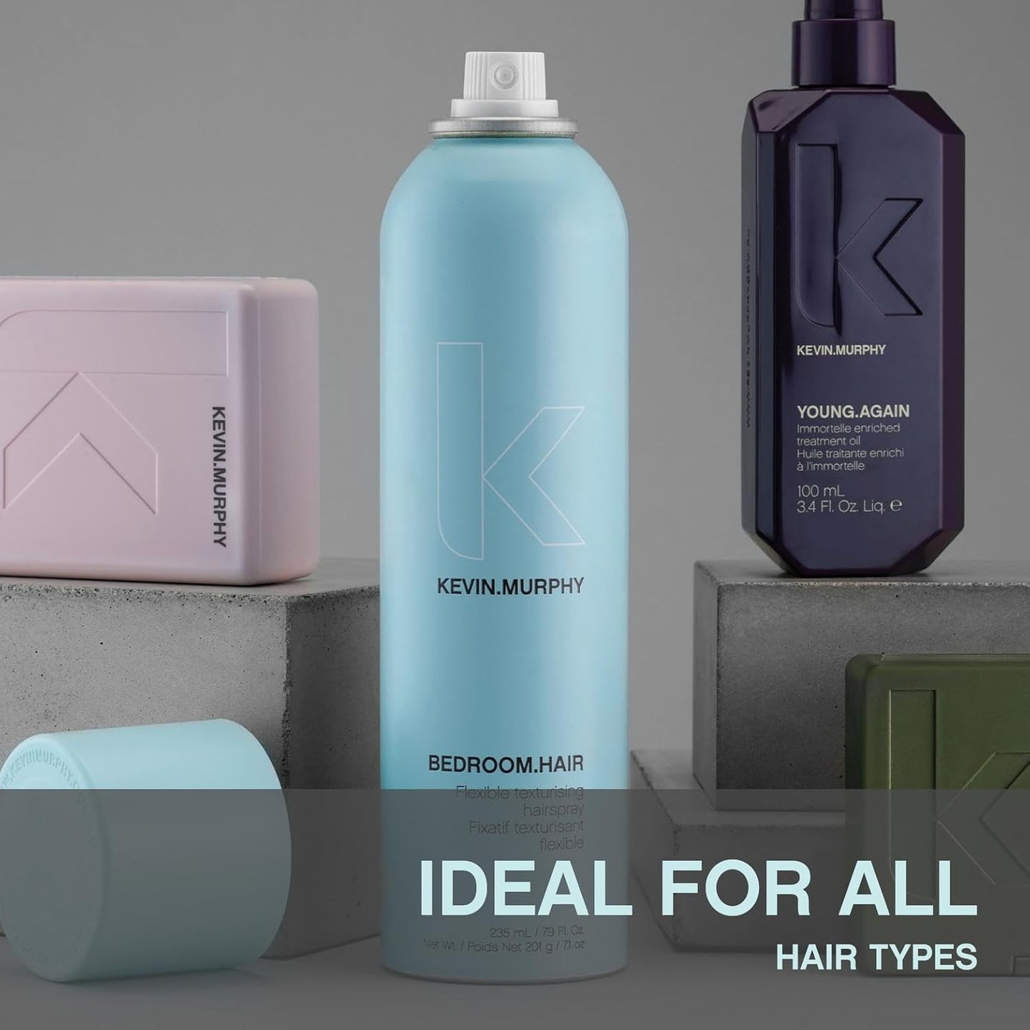 KEVIN.MURPHY BEDROOM.HAIR - Flexible Texturising Hair Spray - For All Hair Types - Hair Care for Effortless Bedroom Hair - With Ginger Root Extract - 100 mL / 3.4 fl oz