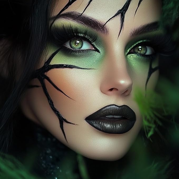 St Patricks Day16 Colors Green Glitter Matte Eyeshadow Makeup Palette,Forest Green Yellow Colorful Eye Shadow Plattet Highly Pigmented Dark Green Eyeshadow for Cosplay Halloween SFX