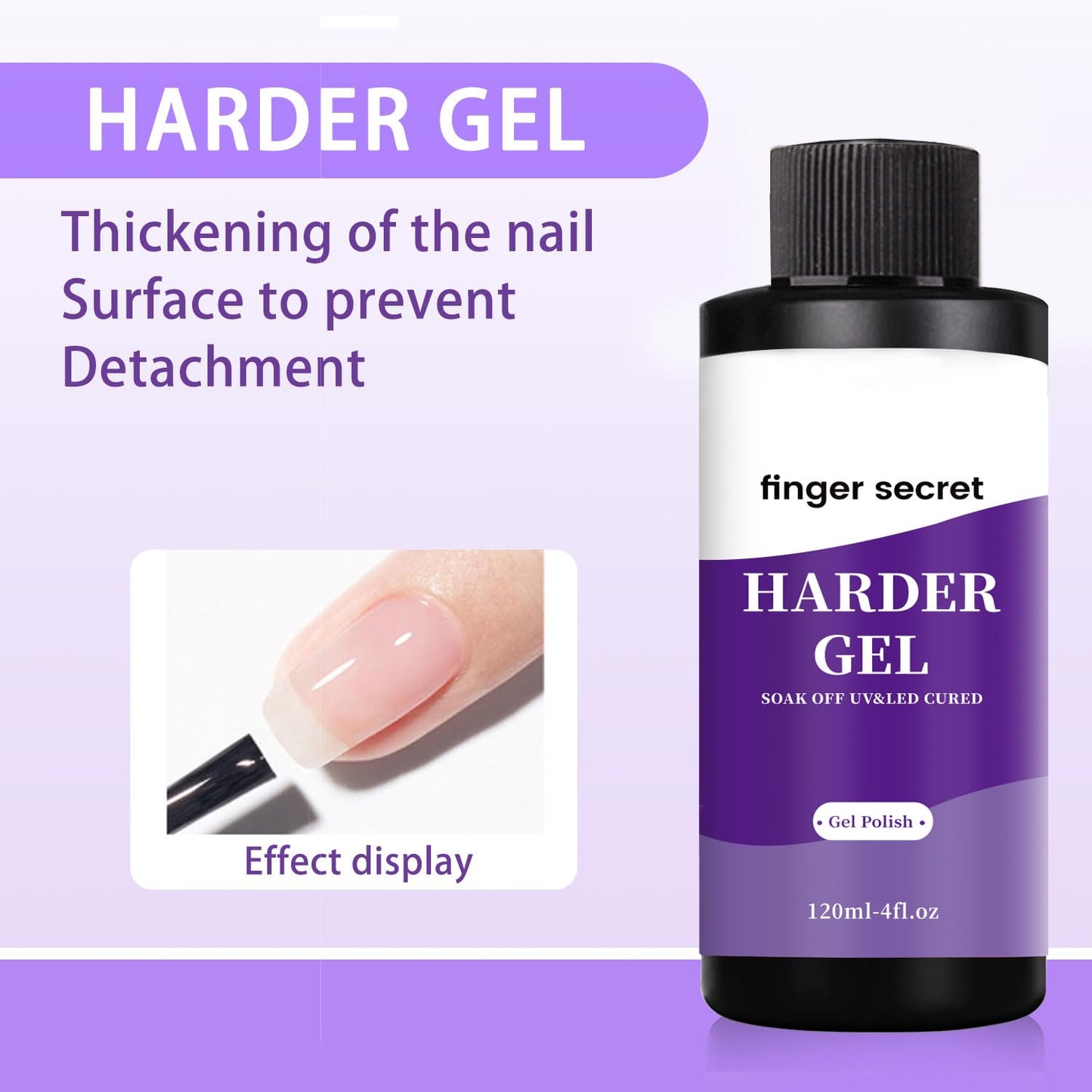 120ml/4loz Hard Gel for Nail Polish,Builder Gel for Nails,Nail Supplies for DIY in Salon or Home Use.