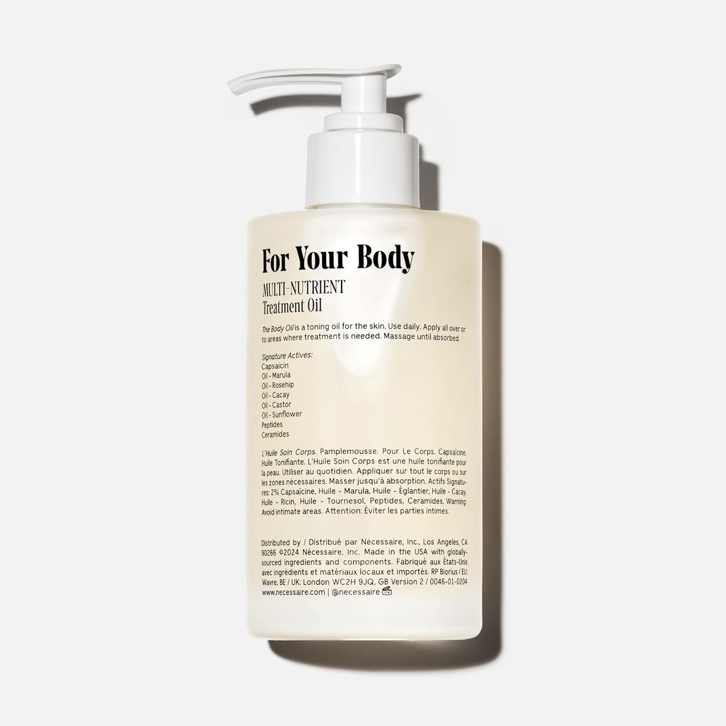 Nécessaire The Body Oil. Multi-Nutrient Treatment Oil For Radiant Skin. 150ml / 5.1 fl oz