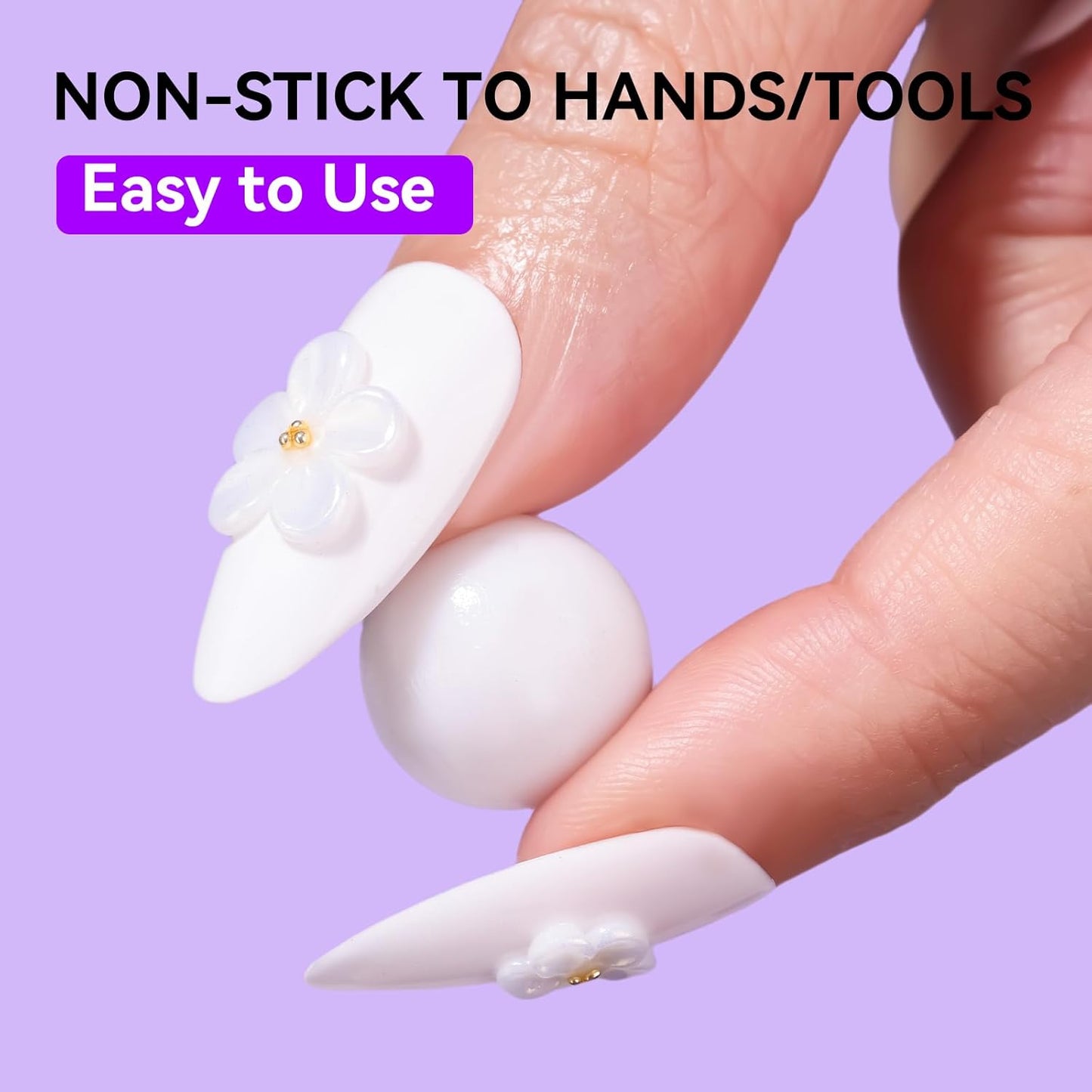 Makartt 3D Gel Nail Art for Nails Starter Kit: Clear and White for Extension Solid Gel Builder DIY Manicure, 3d Molding Hard Gels with Gold & Silver Chrome Powder Silicone Flower Molds Sculpture Brush