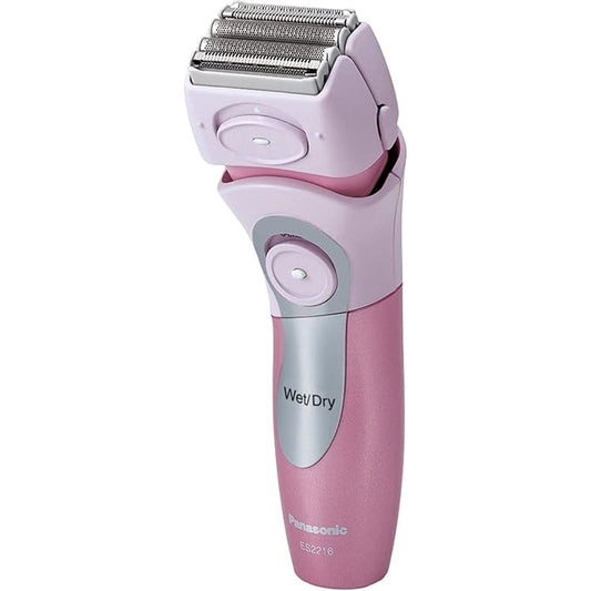 Panasonic Electric Razor for Women with Bikini Trimmer Attachment, Cordless Close Curves 4-Blade Electric Shaver with Wet or Dry Operation and Pop-Up Trimmer – ES2216PC (Pink)