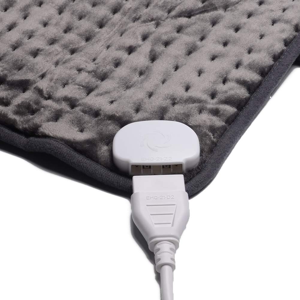 Ambershine 17''x33'' XXXL King Size Heating Pad with 12 Temperature Settings & 4 Auto-Off Countdown Timers, Pain Relief for Back/Neck/Shoulders/Abdomen/Legs, Christmas Gifts for mom dad (Dark Gray)