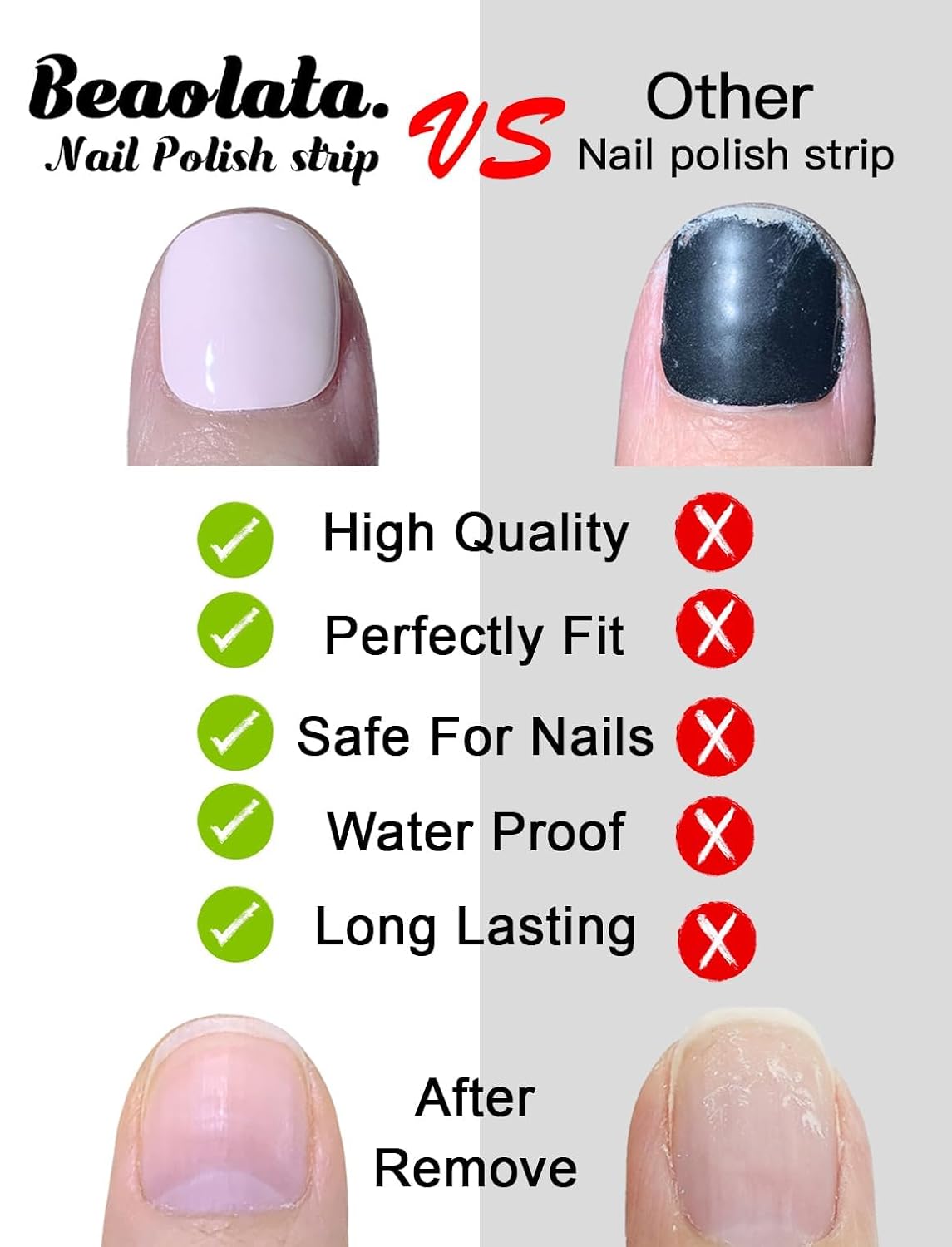 Nail Polish Strips, 32PCS Salon Quality Wraps, Long Lasting Gel Nail Stickers for Women Easy Apply& Remove (Grey Foggy on Afternoon)