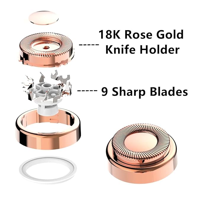 Replacement Heads For Finishing Touch Flawless Facial Hair Remover,Women Hair Removal Shaving Head First Generation (4PCS, GEN 1)