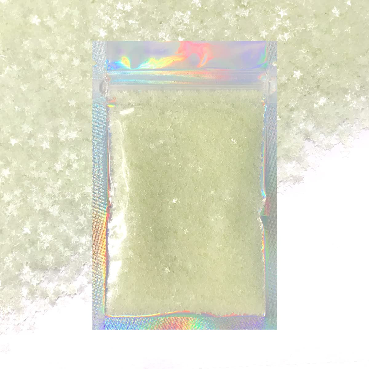 Holographic Body Glitter. Chunky Face Glitter, Hair Glitter, Eye Glitter and Body Glitter for Women. Rave Glitter, Festival Accessories, Cosmetic Glitter Makeup. Loose Glitter Set (Glow Stars)