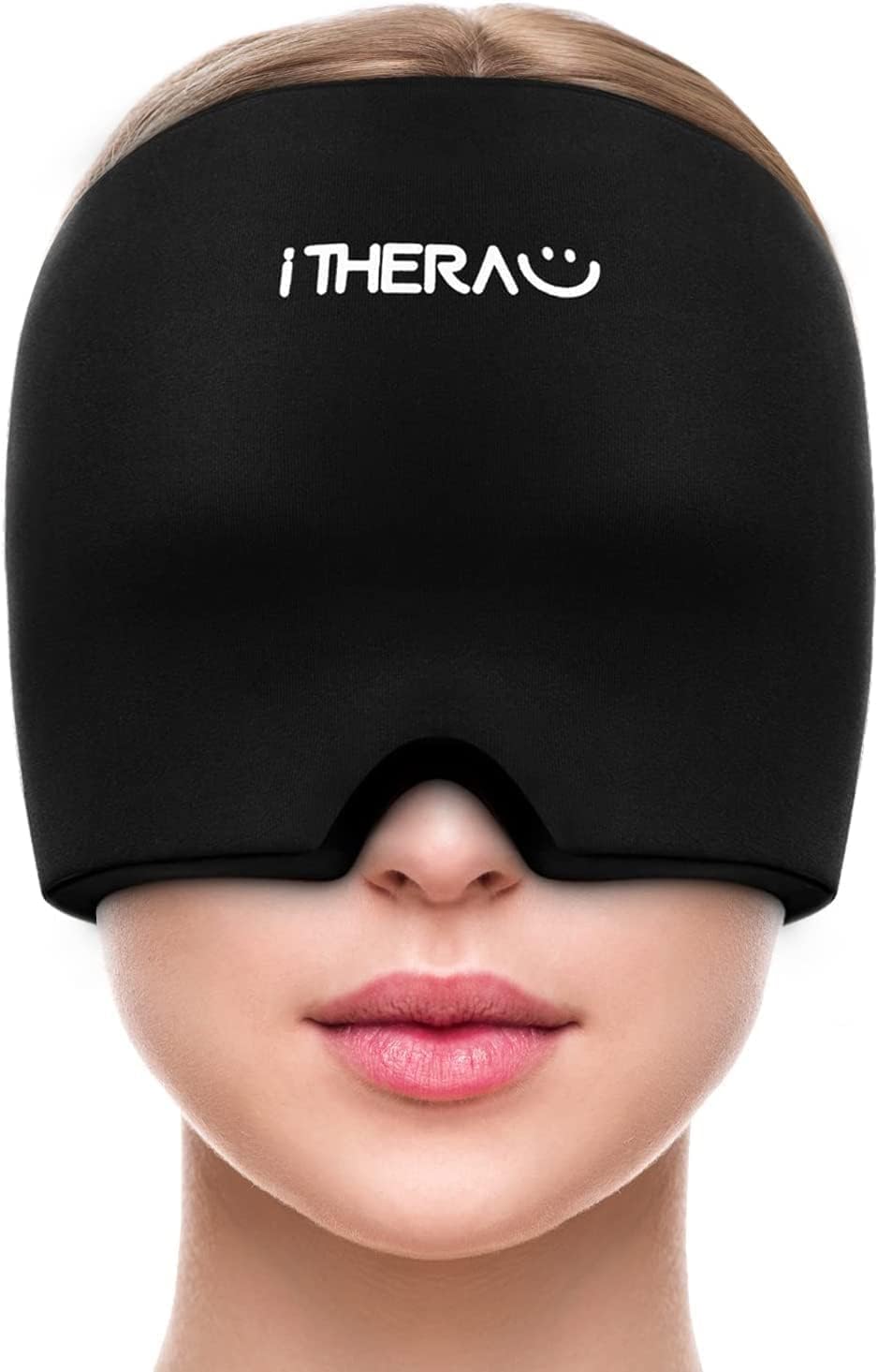 iTHERAU Migraine Relief Cap, Soothing Headache Hat, Gel Ice Pack Head Wrap with Hot and Cold Therapy, Headache Relief Cap for Sinus, Puffy Eyes, Tension and Stress Relief